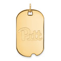 Pittsburgh Panthers Sterling Silver Gold Plated Large Dog Tag