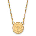 Texas Rangers Sterling Silver Gold Plated Small Pendant Necklace