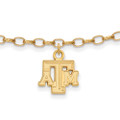 Texas A&M Aggies Sterling Silver Anklet