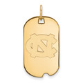 North Carolina Tar Heels Sterling Silver Gold Plated Small Dog Tag