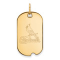 St. Louis Cardinals Sterling Silver Gold Plated Small Dog Tag
