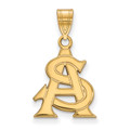 Arizona State Sun Devils Sterling Silver Gold Plated Medium Pendant