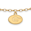 Georgia Bulldogs Silver Anklet