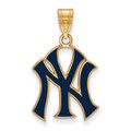 New York Yankees Sterling Silver Gold Plated Pendant
