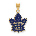 Toronto Maple Leafs Sterling Silver Gold Plated Large Enameled Pendant