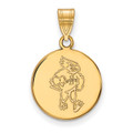 Iowa State Cyclones Silver Gold Plated Medium Disc Pendant