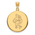 Iowa State Cyclones Silver Gold Plated Large Disc Pendant