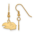 Kansas Jayhawks Silver Gold Plated Extra Small Dangle Earrings