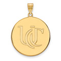 Cincinnati Bearcats NCAA Sterling Silver Gold Plated Extra Large Disc Pendant
