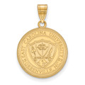 East Carolina Pirates Logo Art Sterling Silver Gold Plated Large Pendant
