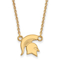 Michigan State Spartans Sterling Silver Gold Plated Small Pendant Necklace