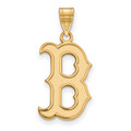 Boston Red Sox Sterling Silver Gold Plated Large Pendant