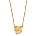 New York Yankees Logo Art Sterling Silver Gold Plated Small Pendant Necklace