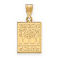 Mississippi Rebels Sterling Silver Gold Plated Medium Pendant
