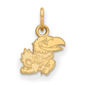 Kansas Jayhawks Silver Gold Plated Extra Small NCAA Pendant