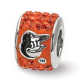 Baltimore Orioles Sterling Silver Charm Bead