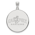 California Polytechnic State Mustangs Sterling Silver Extra Large Disc Pendant
