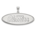 Mississippi Rebels Sterling Silver Large NCAA Pendant