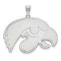 Iowa Hawkeyes Sterling Silver Extra Large NCAA Pendant