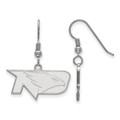 North Dakota Fighting Hawks Sterling Silver Small Dangle Earrings