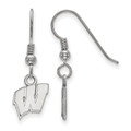 Wisconsin Badgers Sterling Silver X Small Dangle Earrings