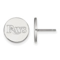 Tampa Bay Rays Logo Art Sterling Silver Small Disc Earrings