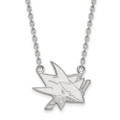 San Jose Sharks Sterling Silver Large Pendant Necklace