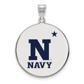Navy Midshipmen Sterling Silver Extra Large Enameled Disc Pendant