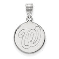 Washington Nationals Sterling Silver Medium Disc Pendant