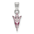 Arizona State Sun Devils Sterling Silver Small Enamel Pendant