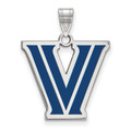 Villanova Wildcats College Sterling Silver Large Enameled Pendant