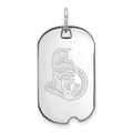 Ottawa Senators Sterling Silver Small Dog Tag