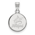Miami Marlins Sterling Silver Small Disc Pendant