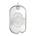 Ohio State Buckeyes Sterling Silver Large Dog Tag
