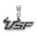 South Florida Bulls Sterling Silver Medium Enameled Pendant