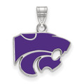 Kansas State Wildcats Sterling Silver Small Enamel Pendant