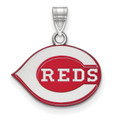 Cincinnati Reds Sterling Silver Small Enamel Pendant