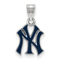 New York Yankees Logo Art Sterling Silver Enameled Pendant