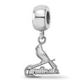 St Louis Cardinals Logo Art Sterling Silver Dangle Bead