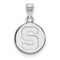 Michigan State Spartans Sterling Silver Small Disc Pendant