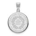 Syracuse Orange Sterling Silver Large Crest Pendant