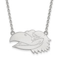 Kansas Jayhawks College Sterling Silver Large Pendant Necklace
