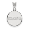 Oklahoma Sooners Sterling Silver Medium Disc Pendant