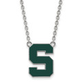 Michigan State Spartans Large Enameled Pendant Necklace