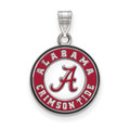 Alabama Crimson Tide Sterling Silver Medium Enameled Disc Pendant