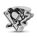 Pittsburgh Penguins Sterling Silver Enameled Bead