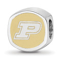 Purdue Boilermakers Sterling Silver Logo Bead