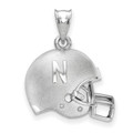 Nebraska Cornhuskers Logo Art Sterling Silver Football Pendant