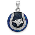 Toronto Blue Jays Logo Art Sterling Silver Baseball Charm