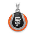 San Francisco Giants Logo Art Sterling Silver Baseball Pendant